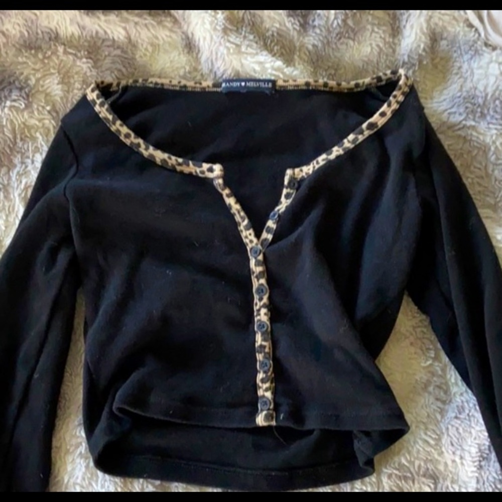 RARE brandy Melville cheetah print leopard top